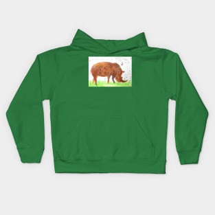 Happy Rhinoceros Kids Hoodie